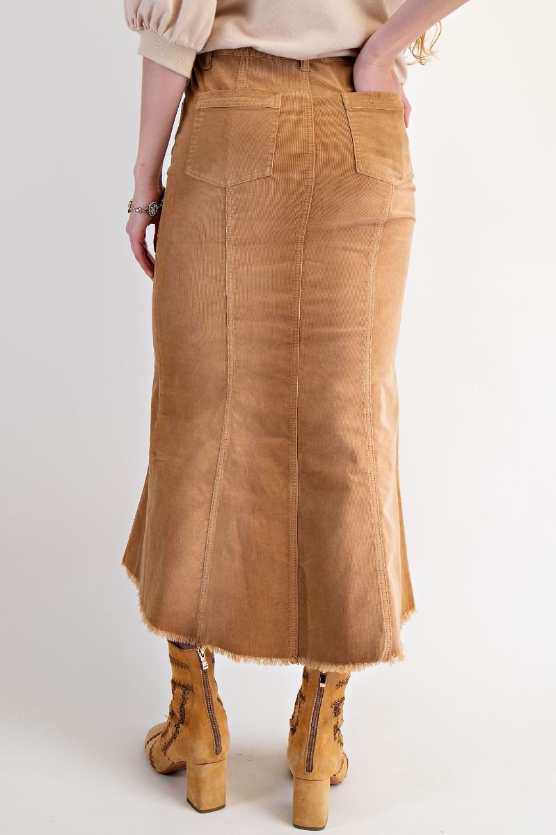 STRETCH CORDUROY MERMAID SKIRT