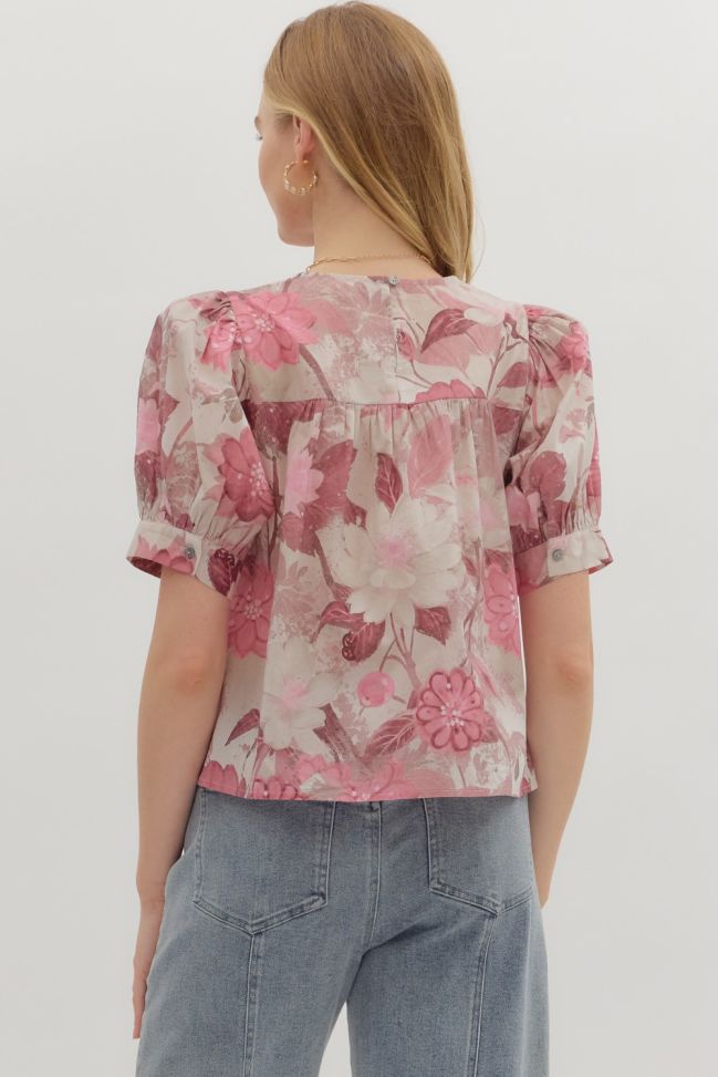 Rosey puff sleeves