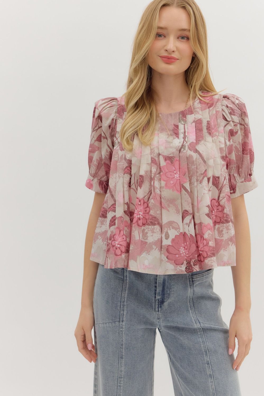 Rosey puff sleeves