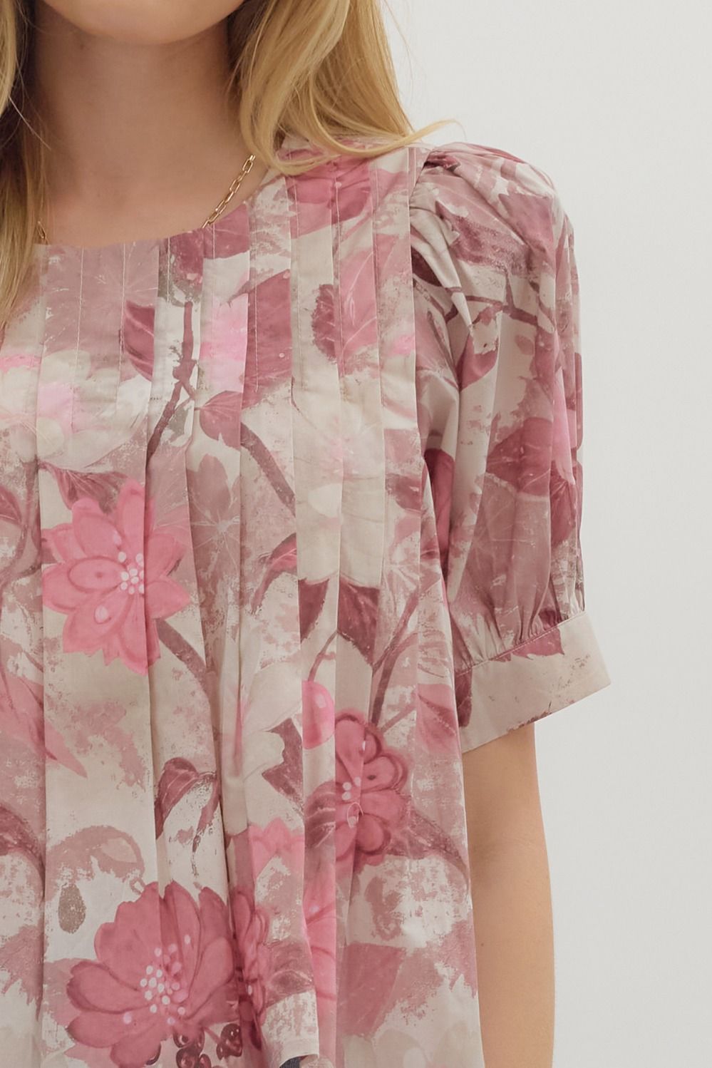 Rosey puff sleeves