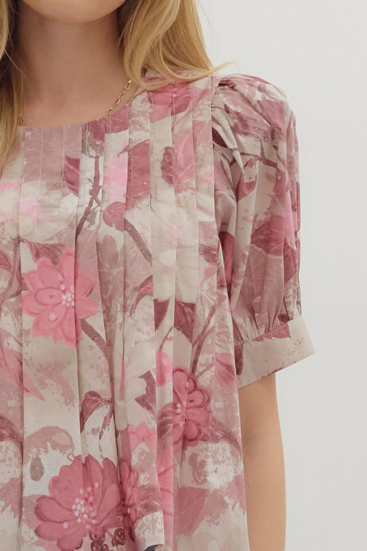 Rosey puff sleeves