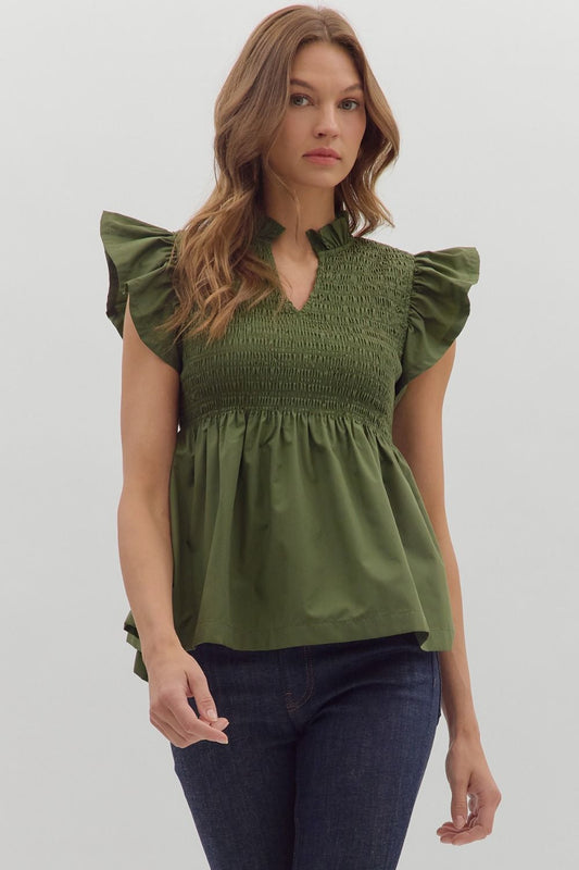 Peplum Ruffle top