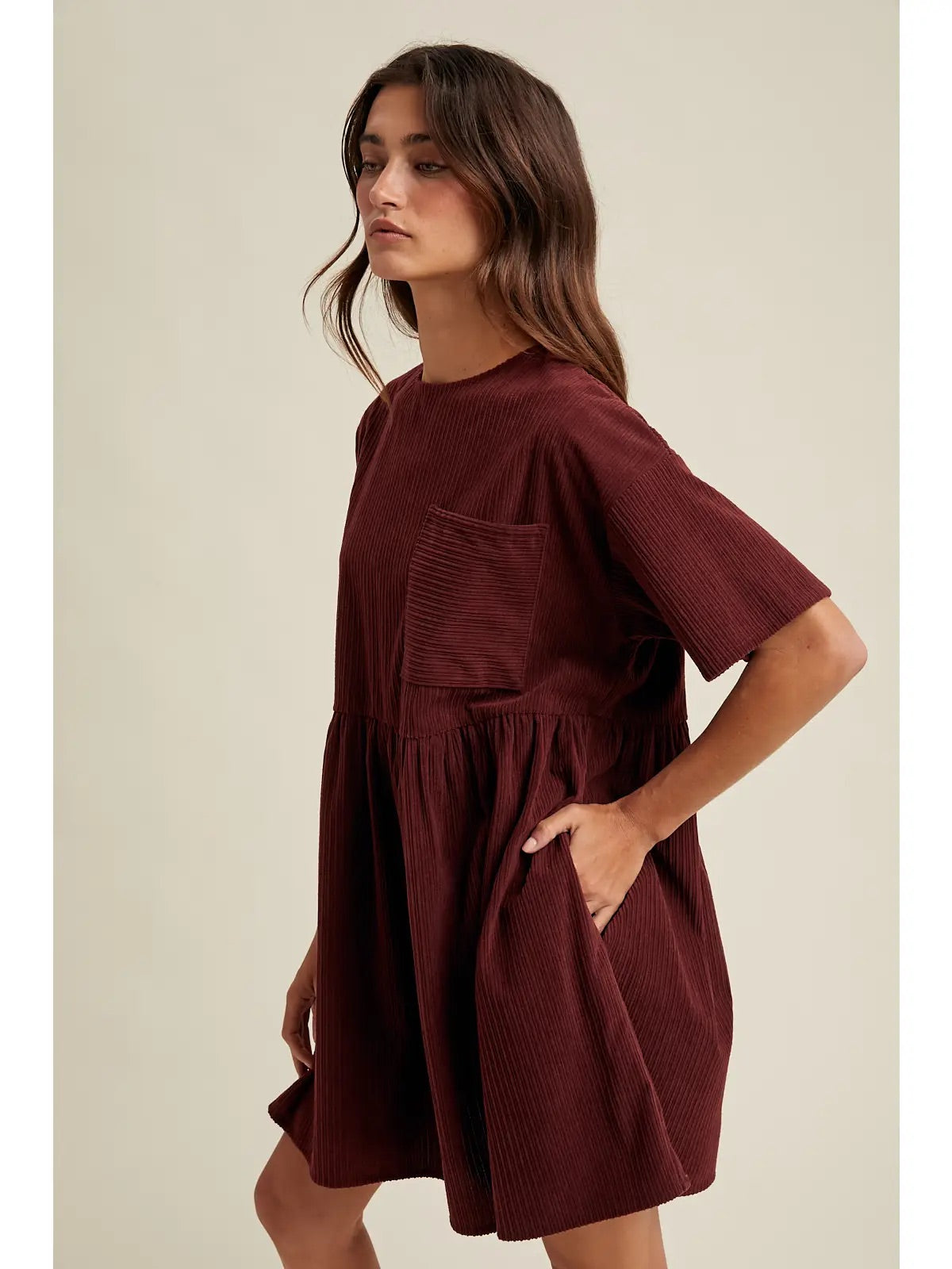 CORDUROY MINI DRESS
