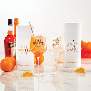 Aperol Spritz Collection: Gold Foil Designer Glassware
