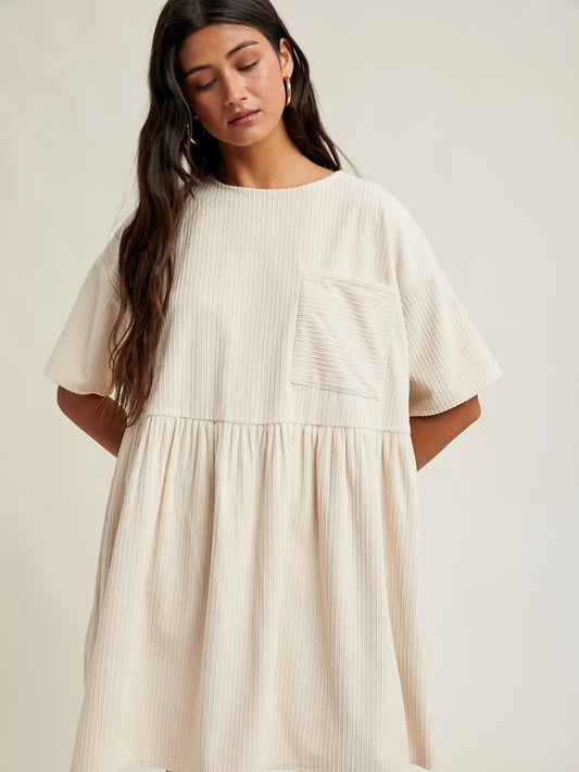 CORDUROY MINI DRESS