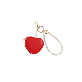 Red heart purse charm 