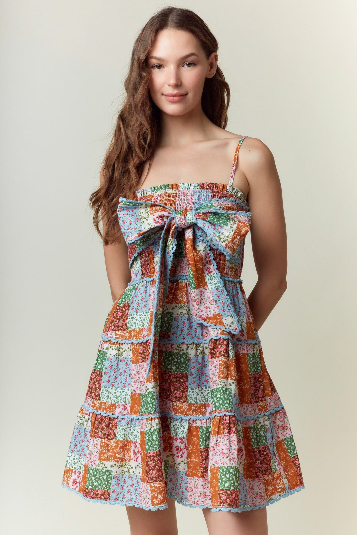 Multicolor Bow Dress Multi/Blue