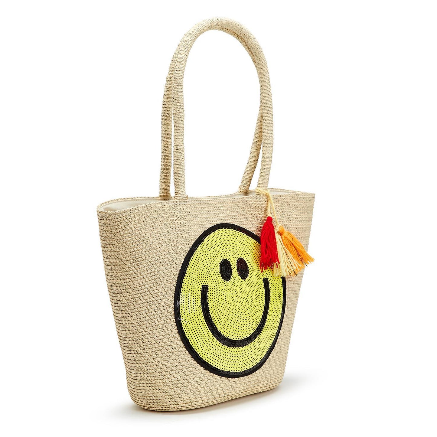 Woven Tote with Smile